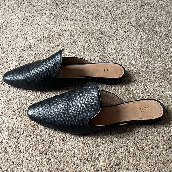 J. Jill Textured Leather Mules 10 Black - Picture 2 of 10